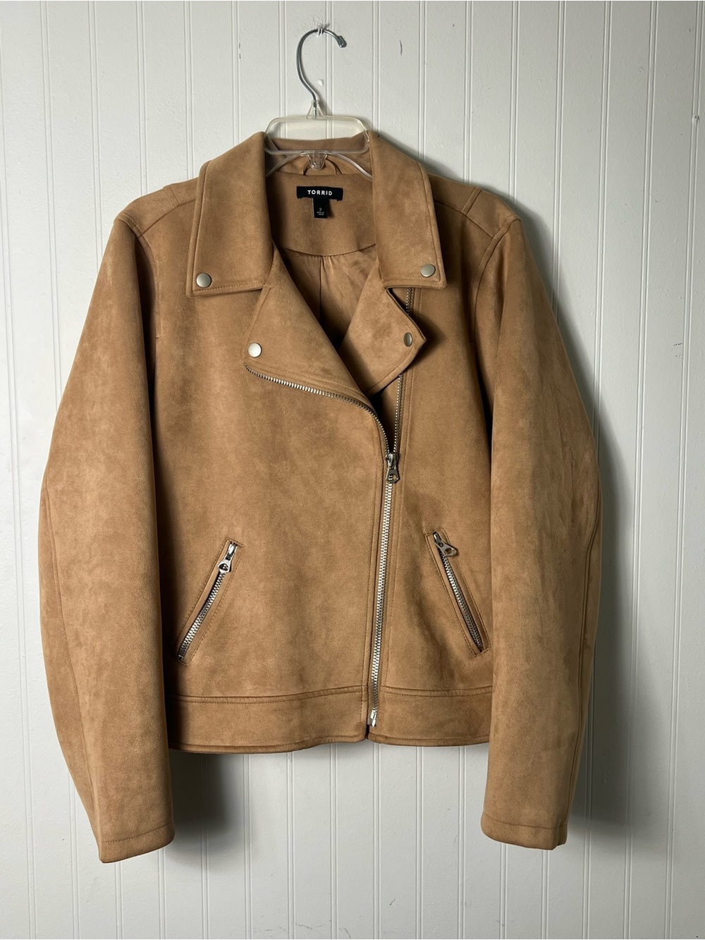 TORRID FAUX SUEDE MOTO JACKET Size 2X